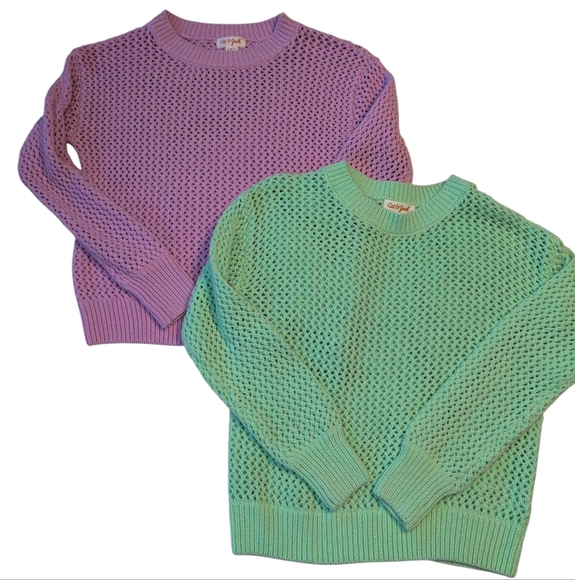GAP Other - Spearmint & Lilac Waffle Knit Sweater Duo